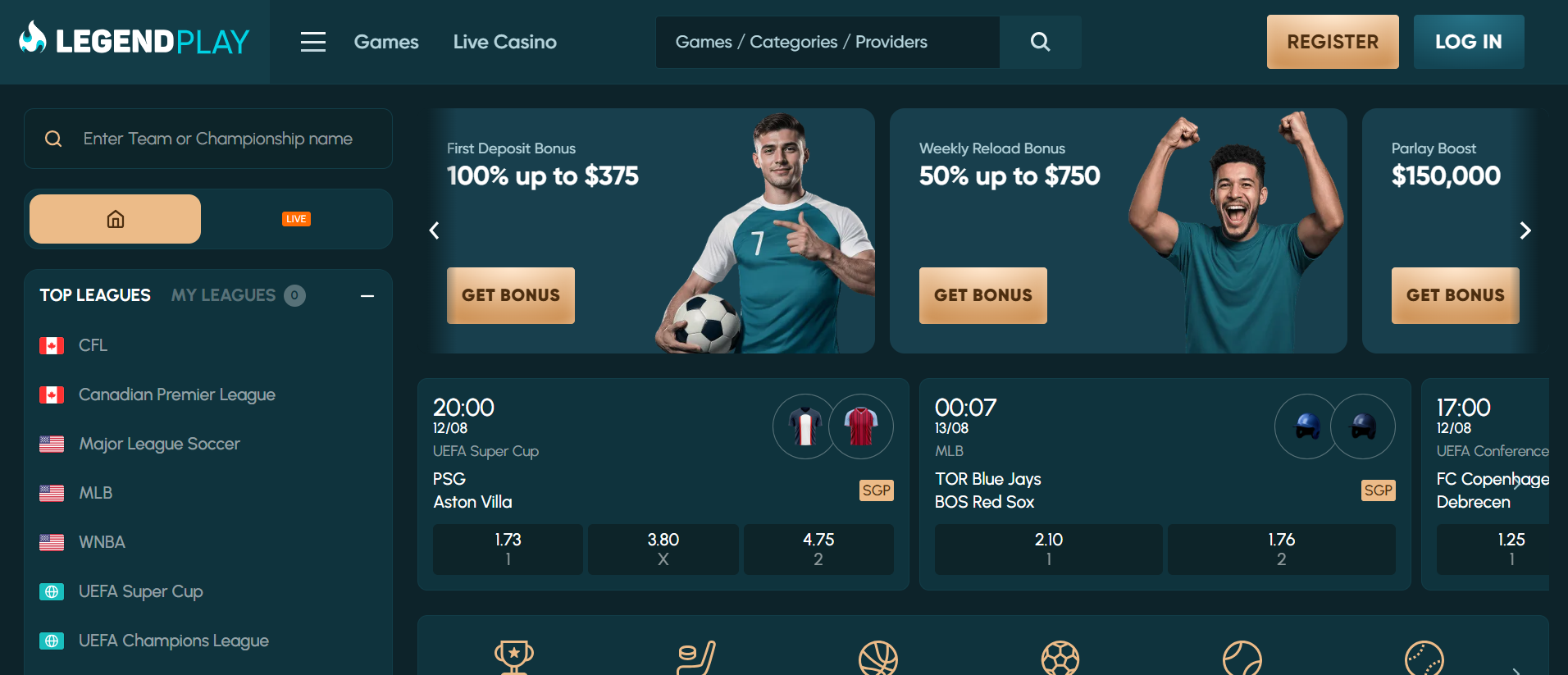 Legendplay sports betting